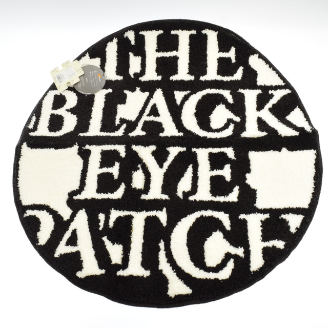 80センチ横幅THE BLACK EYE PATCH ブラックアイパッチ LOGO RUG by Garelly 1950 ロゴラグマット