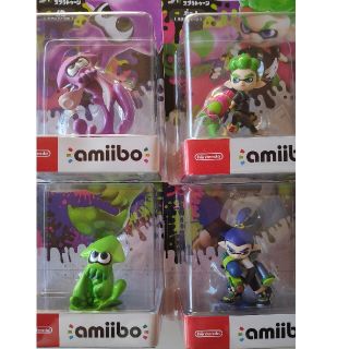 ニンテンドウ(任天堂)の【新品未開封】Splatoon amiibo ボーイ×2 イカ×2 計4点セット(ゲームキャラクター)