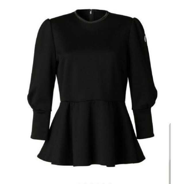 46cm袖丈美品 ボーダーズアットバルコニー SWEAT PEPLUM TOP 38