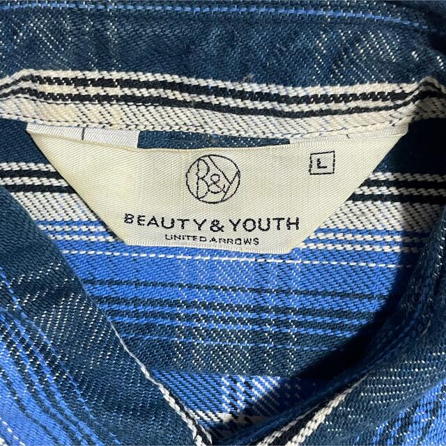 BEAUTY&YOUTH UNITED ARROWS(ビューティアンドユースユナイテッドアローズ)のチェックシャツ beauty&youth ビューティーアンドユース 青 ブルー メンズのトップス(シャツ)の商品写真