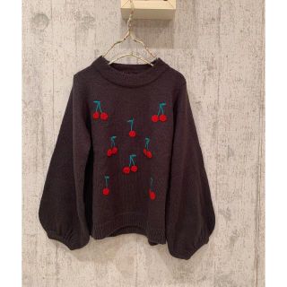 ブランシェス(Branshes)の【値下げ】新品★ブランシェスさくらんぼ柄セーターL(ニット)