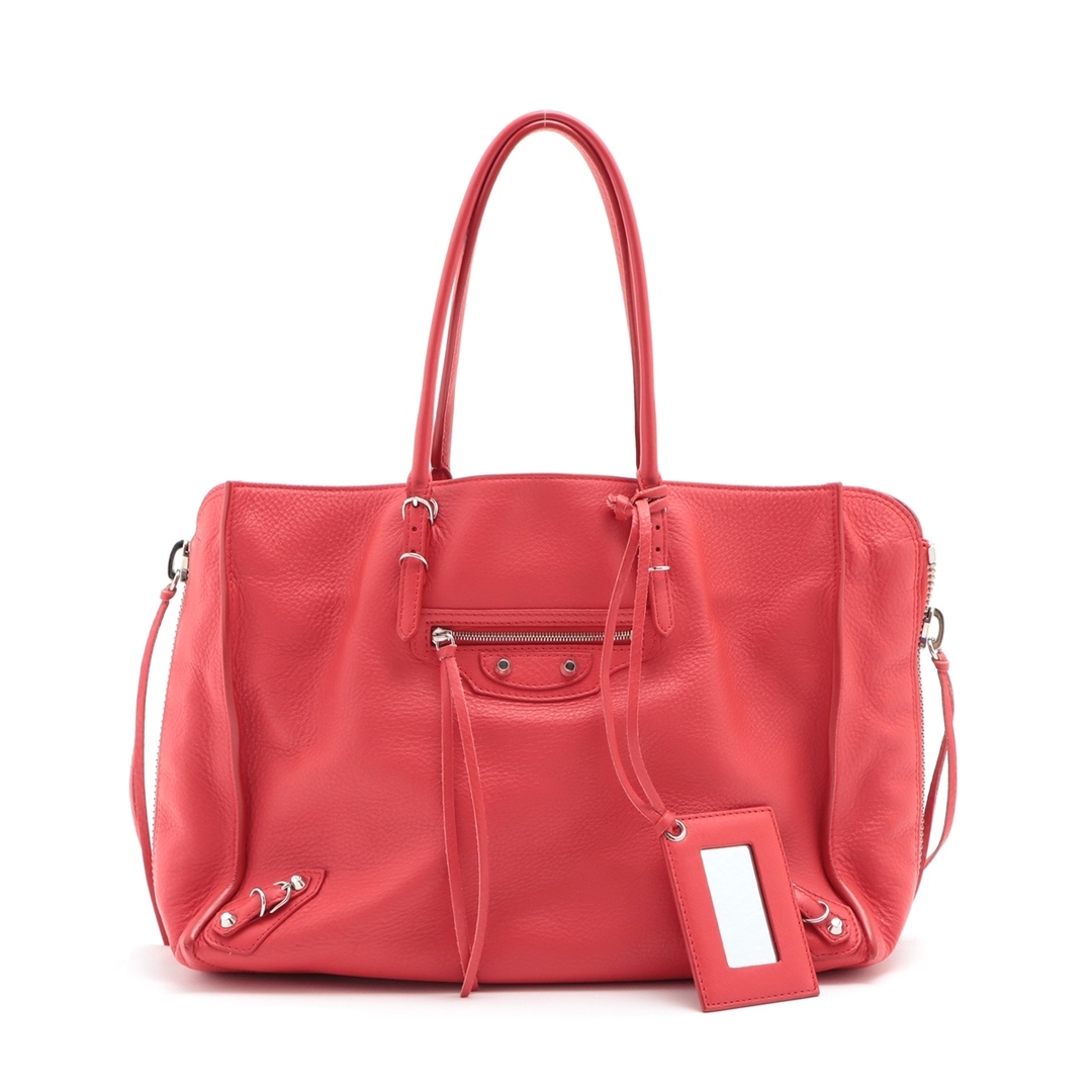 Balenciaga - バレンシアガ ペーパー レザー  レッド レディース ショルダーバッグ