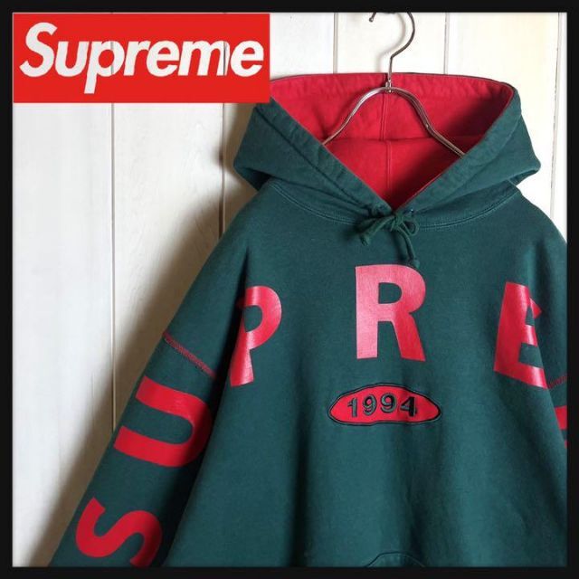 すぐ発送可能！ supreme フーディ パーカー L アーチロゴ ネイビー