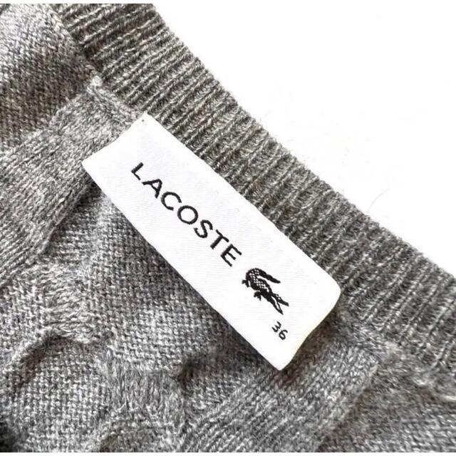 LACOSTE ラコステ　カシミア 配合　カーディガン　ニット　ノーカラー M 4