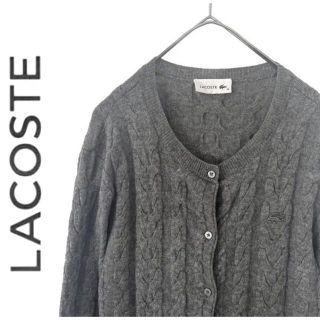 ラコステ(LACOSTE)のLACOSTE ラコステ　カシミア 配合　カーディガン　ニット　ノーカラー M(カーディガン)