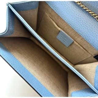 Gucci - GUCCI グッチ インターロッキング ダラーカーフ 水色 ライト