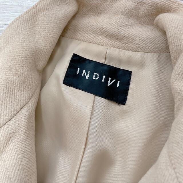 INDIVI(インディヴィ)のアンゴラ70% Indivi ベルテッド　チェスターコート レディースのジャケット/アウター(チェスターコート)の商品写真