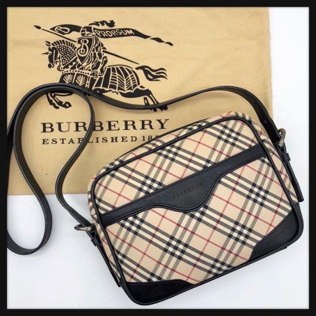 新しいコレクション - BURBERRY 【美品・鑑定済み】BURBERRY ショルダーバッグ ノバチェック バーバリー ショルダーバッグ