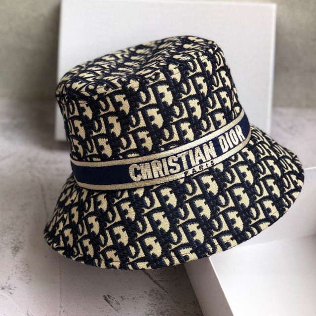Christian Dior 刺繍バゲットハット ドット柄 正規品 レディース-