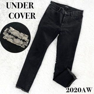 アンダーカバー(UNDERCOVER)の希少『UNDERCOVER』ビーズ 刺繍 ストレッチ デニム2022(デニム/ジーンズ)