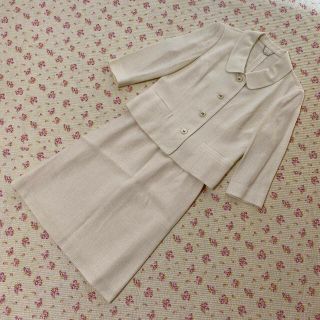 Courreges - クレージュ スカートスーツ 9AR W64 ベージュ 未使用に