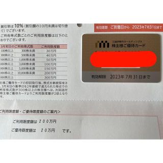 イセタン(伊勢丹)の三越伊勢丹株主優待カード★限度額200万円★(ショッピング)