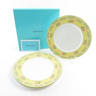 ティファニー(Tiffany & Co.)のティファニー ピンクチューリップ 中皿 2枚 18cmプレート SU3211A1(食器)