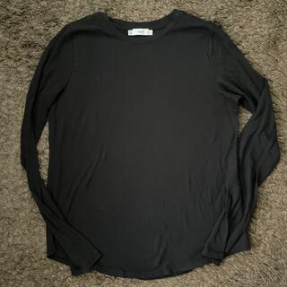 ビンス(Vince)のvince ブラック　ロングtシャツ  カットソー(Tシャツ(長袖/七分))