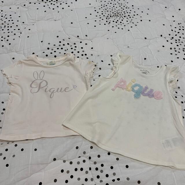 gelato pique(ジェラートピケ)のジェラートピケ　フリルTシャツ2枚セット キッズ/ベビー/マタニティのキッズ服女の子用(90cm~)(Tシャツ/カットソー)の商品写真