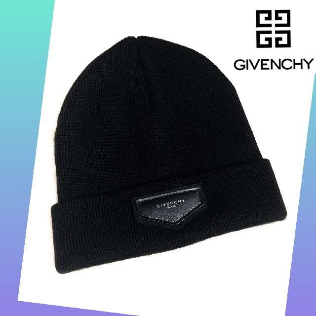 GIVENCHY(ジバンシィ)のトマト様専用です✦ジバンシー✦GIVENCHY✦ ニットキャッブ ビーニー✦美品 メンズの帽子(ニット帽/ビーニー)の商品写真