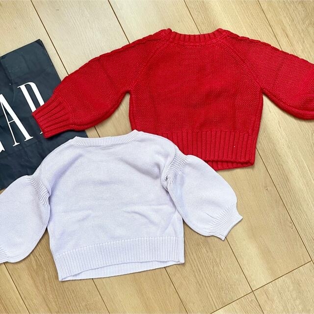 babyGAP(ベビーギャップ)の新品　baby gap セーター　ニット　80 女の子　冬　トップス　ピンク キッズ/ベビー/マタニティのベビー服(~85cm)(ニット/セーター)の商品写真