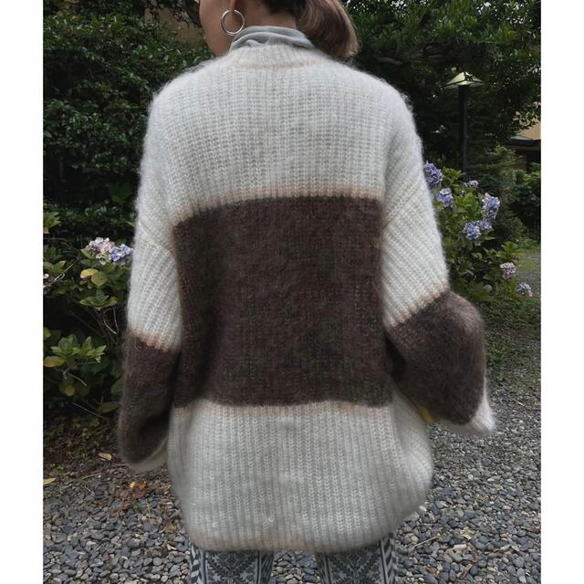 Ameri VINTAGE(アメリヴィンテージ)のUND MOHAIR BICOLOR LOOSE KNIT アイボリー レディースのトップス(ニット/セーター)の商品写真