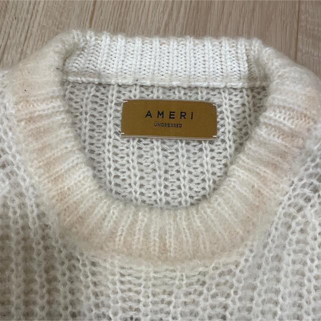 Ameri VINTAGE(アメリヴィンテージ)のUND MOHAIR BICOLOR LOOSE KNIT アイボリー レディースのトップス(ニット/セーター)の商品写真