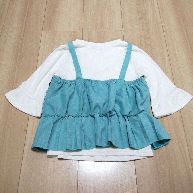 重ね着 トップス 七分袖 120cm キッズ/ベビー/マタニティのキッズ服女の子用(90cm~)(Tシャツ/カットソー)の商品写真