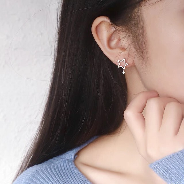 星モチーフ 天然ダイヤモンド付きピアスk18 www.camfly.co.za