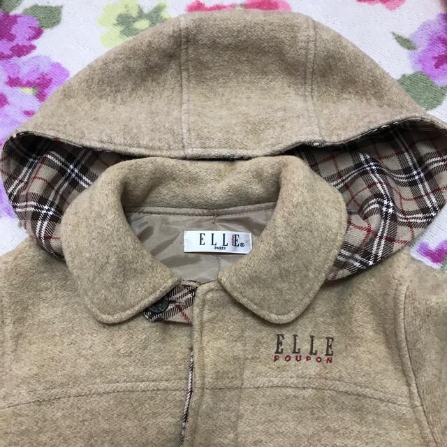 ELLE(エル)のELLE♡コート　フード　ベージュ　95 キッズ/ベビー/マタニティのキッズ服女の子用(90cm~)(コート)の商品写真