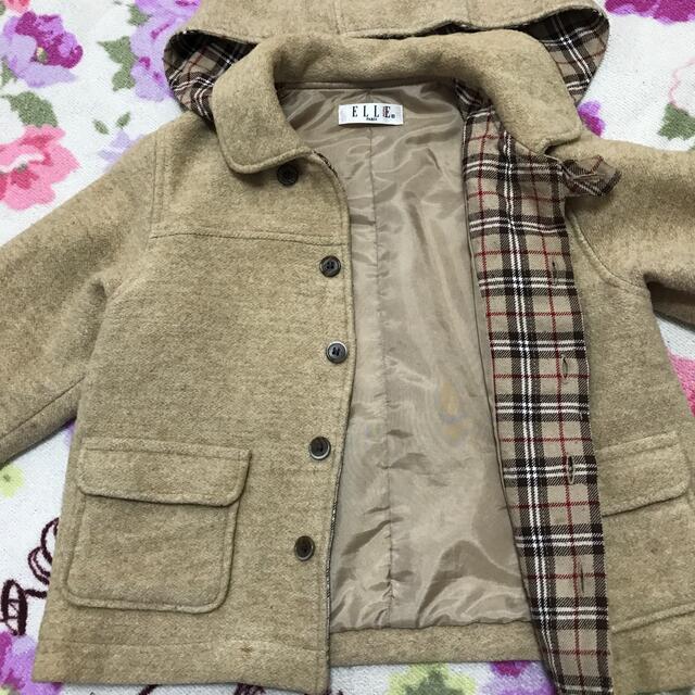 ELLE(エル)のELLE♡コート　フード　ベージュ　95 キッズ/ベビー/マタニティのキッズ服女の子用(90cm~)(コート)の商品写真