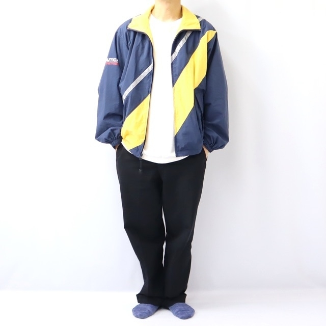 90s ビンテージ NAUTICA ノーティカ ナイロン ジャケット 古着 紺