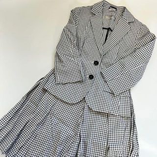 マックスマーラ(Max Mara)の【美品】 MAX MARA チェック　スーツ　セットアップ　上下　スカート(その他)