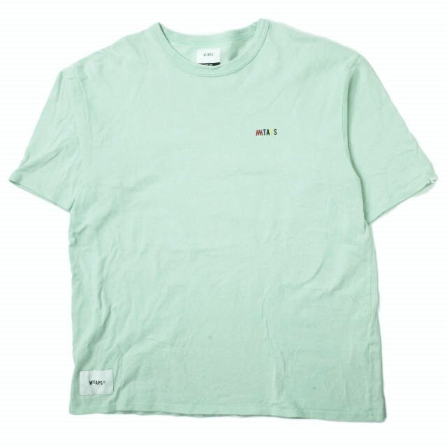 WTAPS x MIN-NANO ダブルタップス ミンナノ 19SS 別注 日本製 FLAVA.DESIGN SS 02 TEE ロゴ刺繍Tシャツ 191ATMID-CSM02S 03(L) MINT 半袖 TUFF COTTON トップス【WTAPS × MIN-NANO】