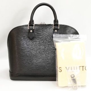 ルイヴィトン(LOUIS VUITTON)の【美品】ルイ・ヴィトン（エピ）アルマ　人気の黒　シルバー金具　定番(ハンドバッグ)