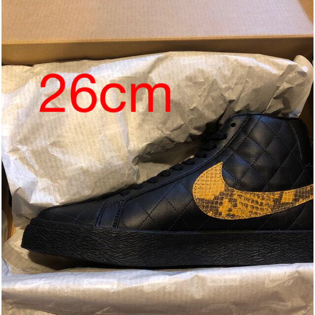 Supreme × Nike SB Blazer Mid Black 26cm