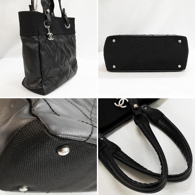 美品】CHANEL(シャネル)パリビアリッツPM 人気の黒 トート 可愛い
