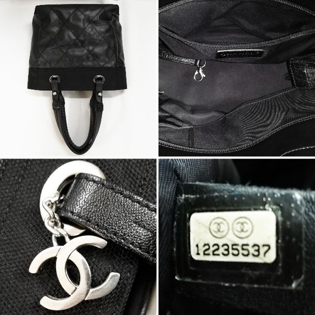 美品】CHANEL(シャネル)パリビアリッツPM 人気の黒 トート 可愛い