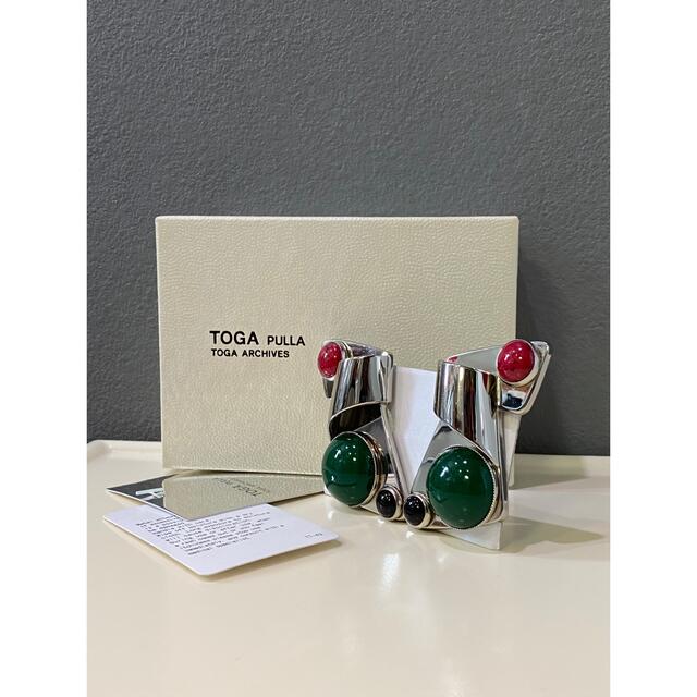 TOGA トーガ メタル ストーン イヤリング 美品