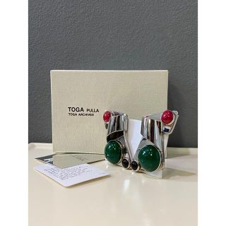 トーガ(TOGA)のTOGA トーガ メタル ストーン イヤリング 美品(イヤリング)