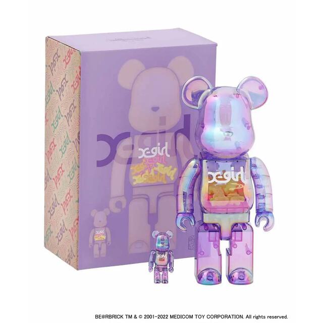 BE@RBRICK X-girl CLEAR PURPLE 100％ & 400その他