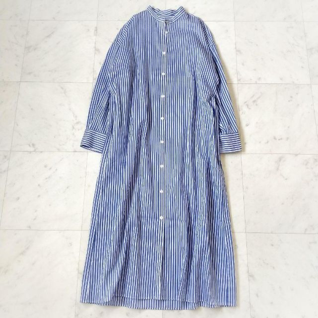 通販でクリスマス 極美品 21ss 23区 ストライプ ロングシャツ