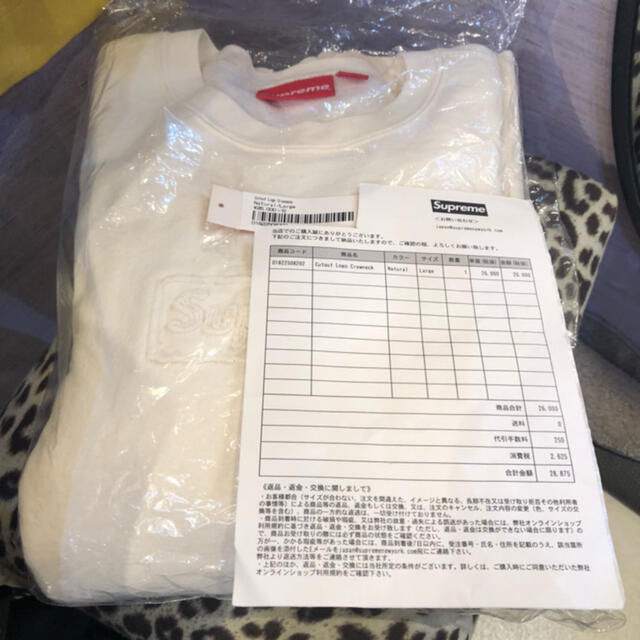 Supreme - SUPREME cutout logo crewneck natural Lの通販 by moons ...