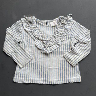 ザラキッズ(ZARA KIDS)のZARA  girl  ストライプ　ロンT  86(シャツ/カットソー)