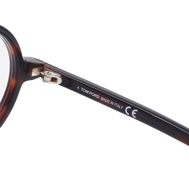 TOM FORD(トムフォード)のトムフォード 日本企画限定モデル メガネ 眼鏡 丸メガネ ブルーライトカット ブラウン ハバナ 茶 TF5856-D-B 052 TOM FORD（未使用　展示品） レディースのファッション小物(サングラス/メガネ)の商品写真