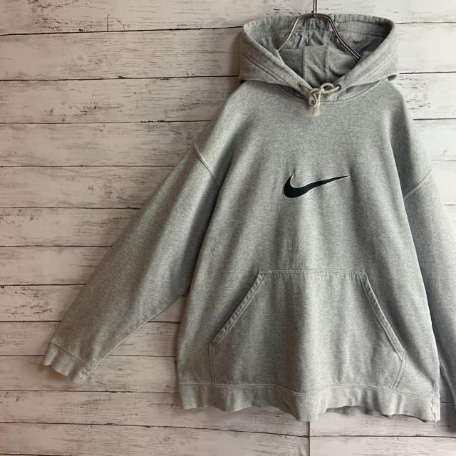 【入手困難】ナイキ NIKE センタービッグロゴ刺繍入りゆるだぼパーカー 5