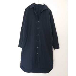 スピックアンドスパン(Spick & Span)の【プルママ様専用】スピック&スパン パールボタンロングシャツ ネイビー(シャツ/ブラウス(長袖/七分))