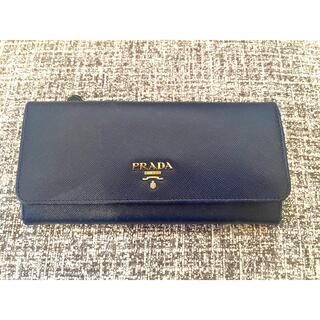 プラダ(PRADA)のPRADA美品❣️プラダ長財布、紺色(財布)