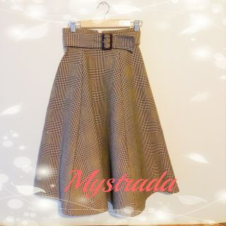 マイストラーダ(Mystrada)の♡ Mystrada ♡グレンチェックフレアスカート ロング ベルト付 (ロングスカート)