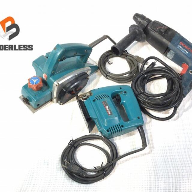 バイク☆品 3台セット☆makita マキタ ジグソー 4320 電気カンナ 1900B BOSCH ボッシュ ハンマドリル GBH2-23RE 59339