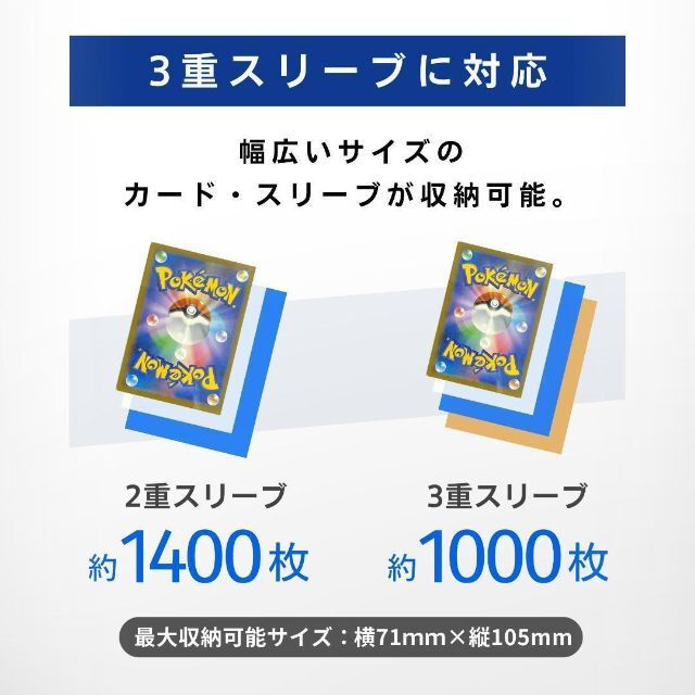 トレカ アタッシュケース 2800枚収納 デッキ ストレージボックス ローダー エンタメ/ホビーのトレーディングカード(カードサプライ/アクセサリ)の商品写真