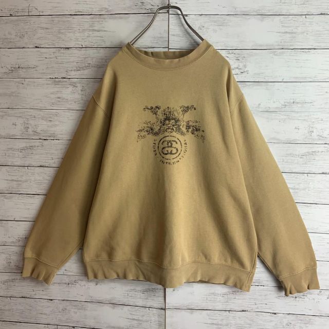 STUSSY(ステューシー)の【90s 紺色タグ】ステューシー ドラゴン ゆるだぼスウェット アースカラー メンズのトップス(スウェット)の商品写真