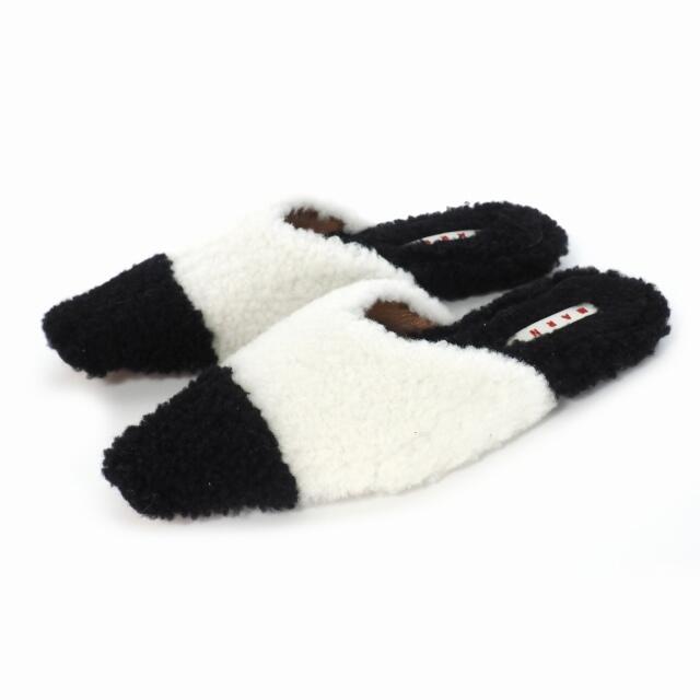 マルニ MARNI 20AW リアルファー ボア モコモコ ミュール サンダル | フリマアプリ ラクマ