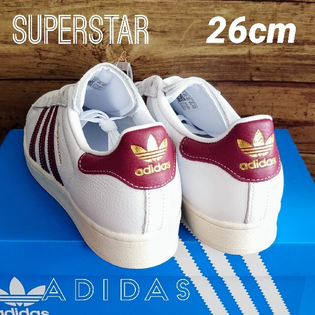 ✦お洒落✦26cm スーパースター SUPERSTAR ゴールド 赤 レッド | フリマアプリ ラクマ